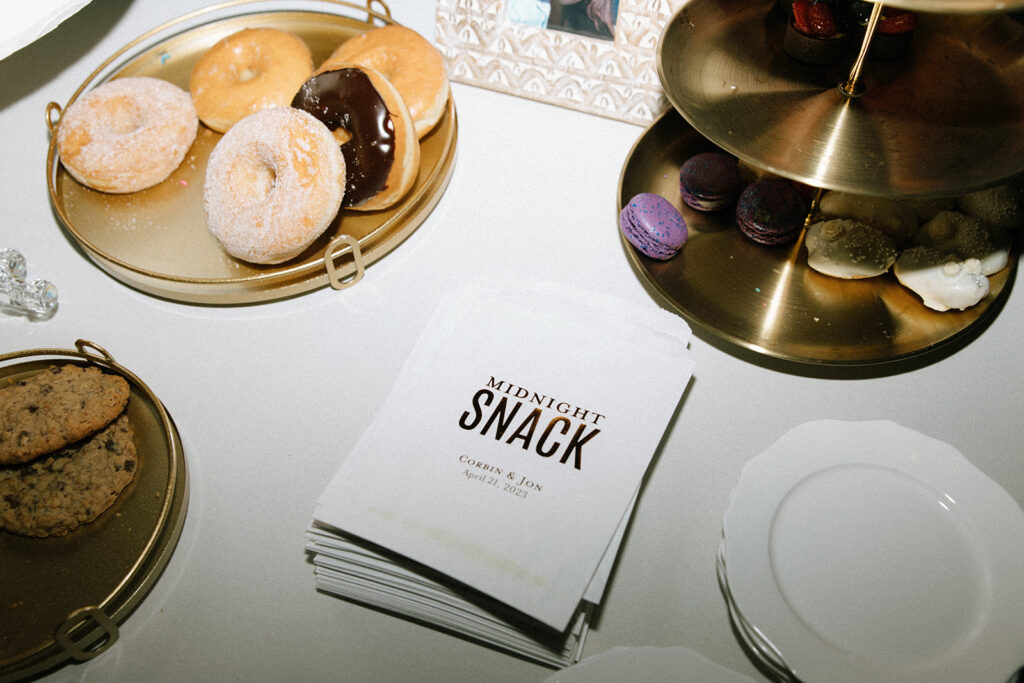 Dessert table at wedding