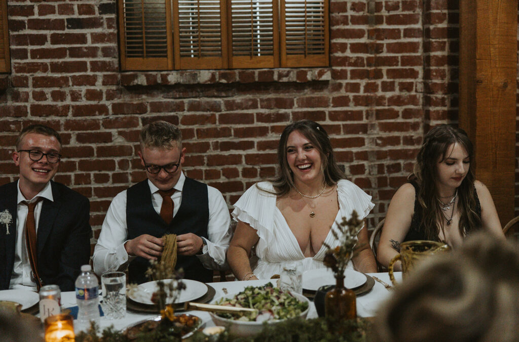 Small intimate wedding reception in Fresno California