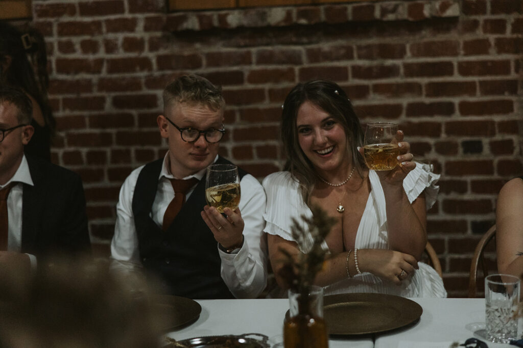 Small intimate wedding reception in Fresno California