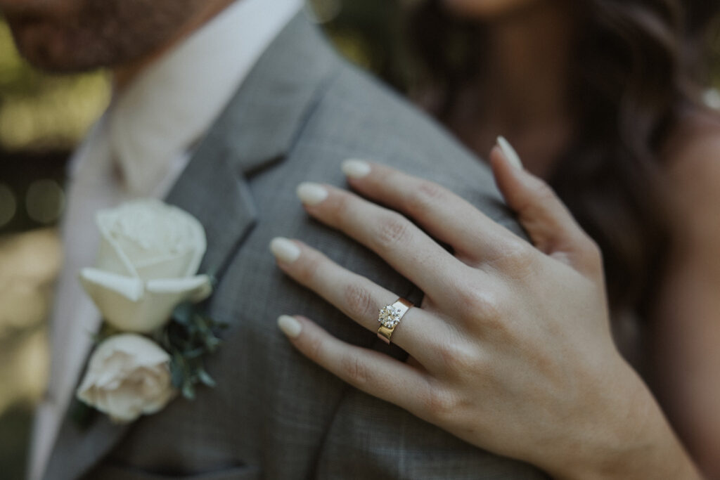 Close up of wedding ring