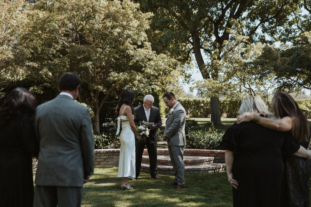 An intimate backyard ceremony in CA