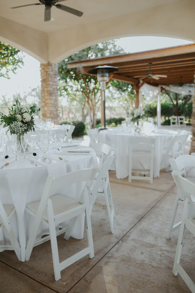 A Tuscan Gardens wedding reception