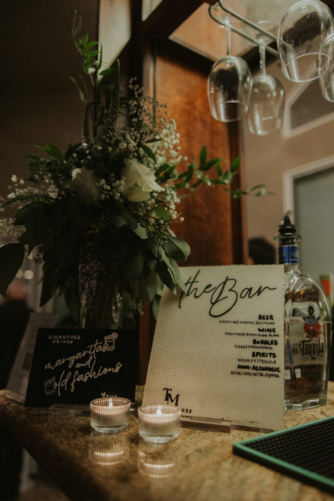 Wedding bar table