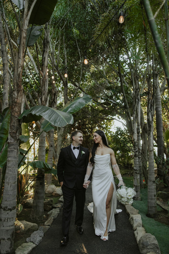 Bride and groom portraits from a Oceanside Botanica wedding in SoCal
