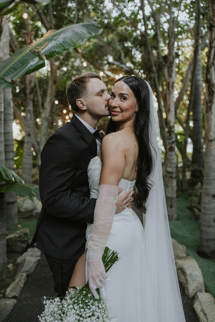 Bride and groom portraits from a Oceanside Botanica wedding in SoCal