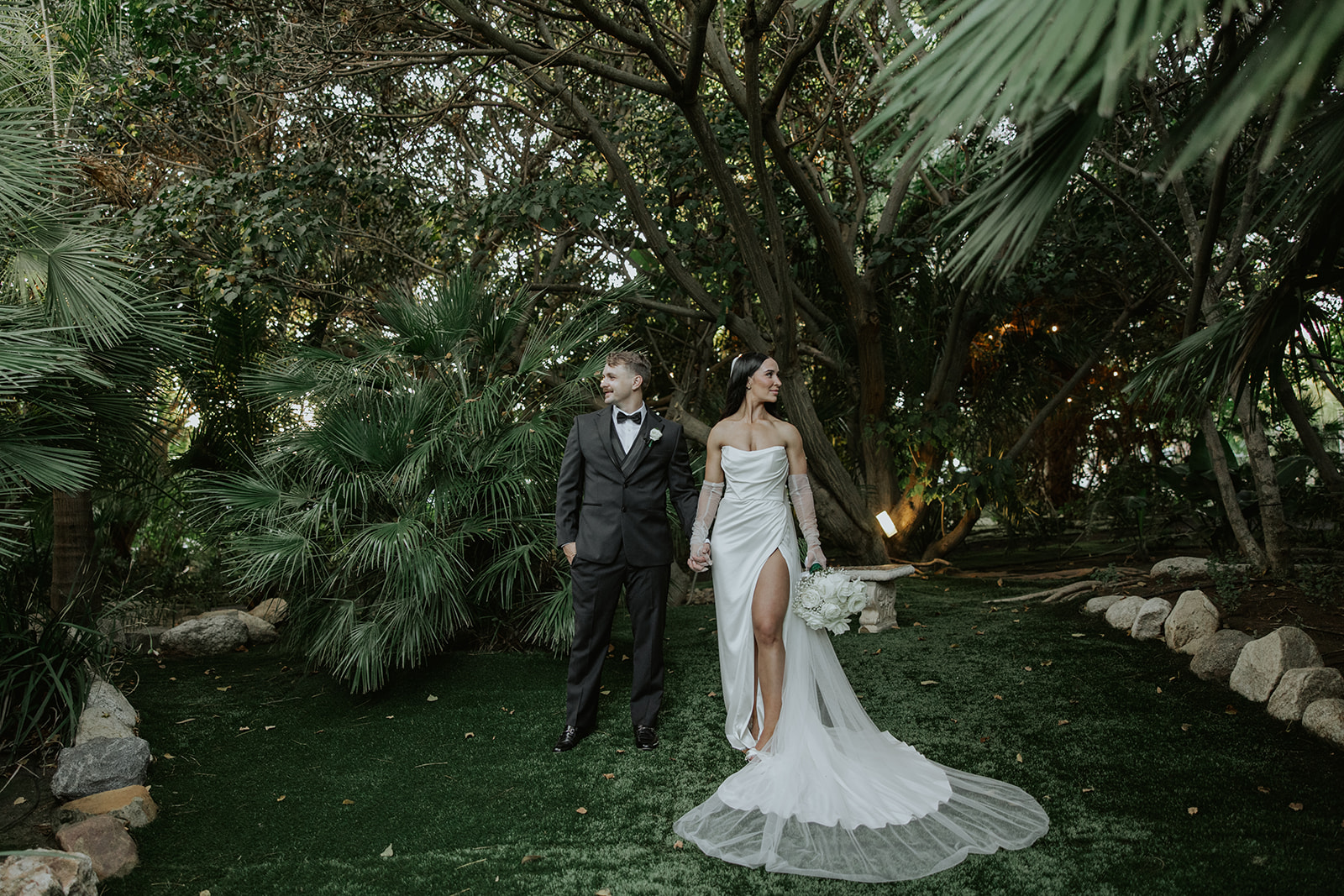 Bride and groom portraits from a Oceanside Botanica wedding in CA