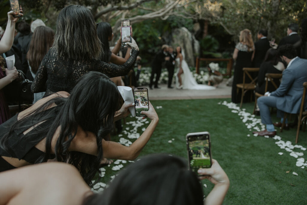 Outdoor wedding ceremony in Southern California