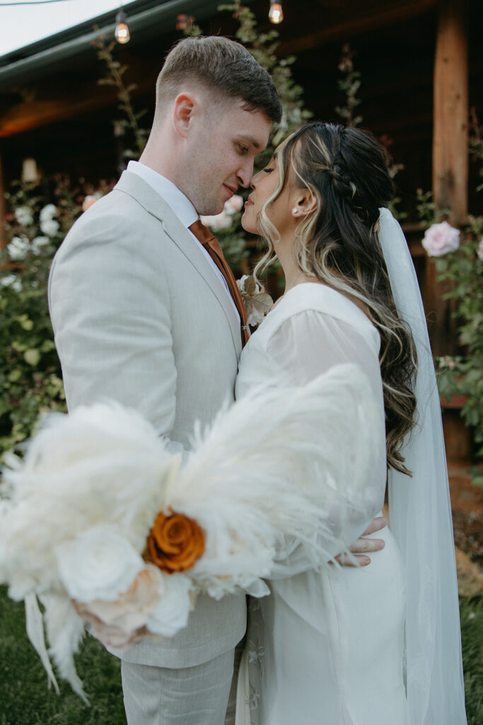 Bride and groom portraits from a California Mountain Wedding at Lillaskog Lodge 