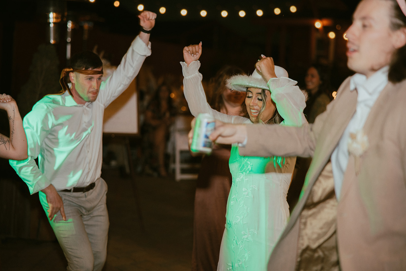 Bride dancing during reception