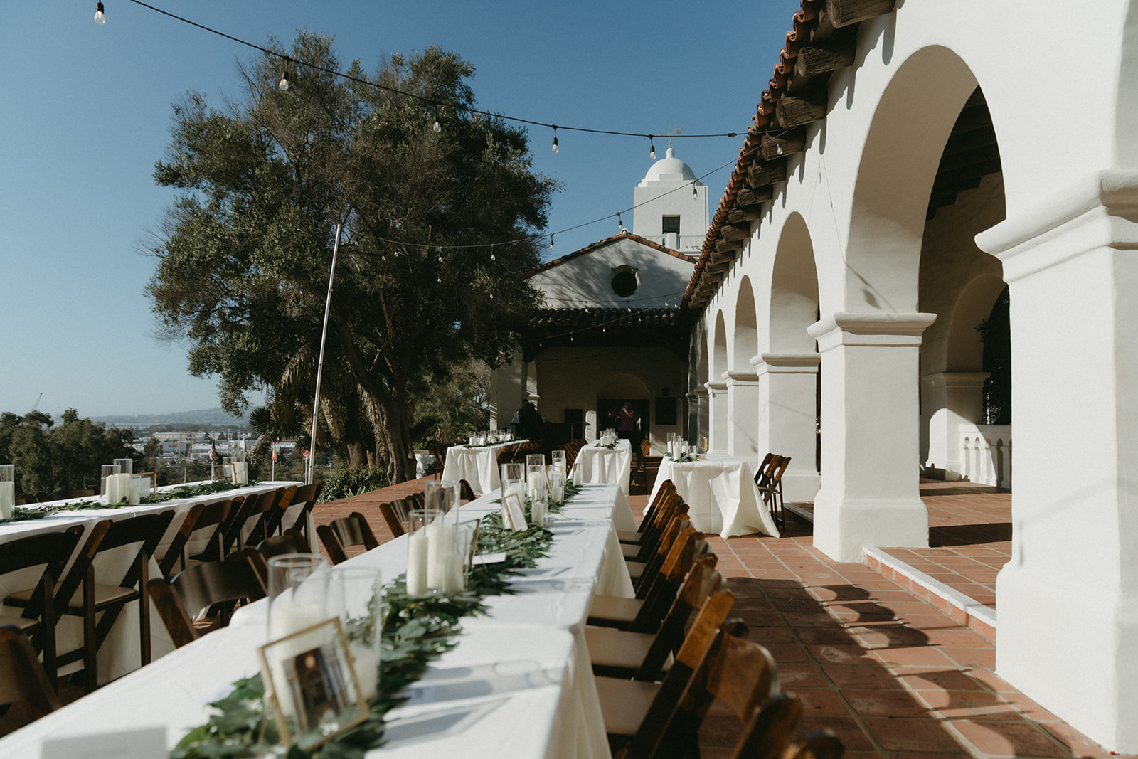 San Diego wedding reception at The Junipero Serra Museum